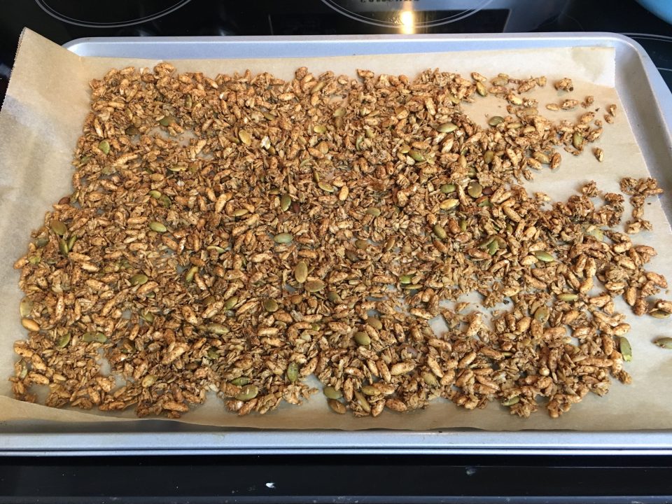 Cinnamon Vanilla Granola toasted and ready to go!