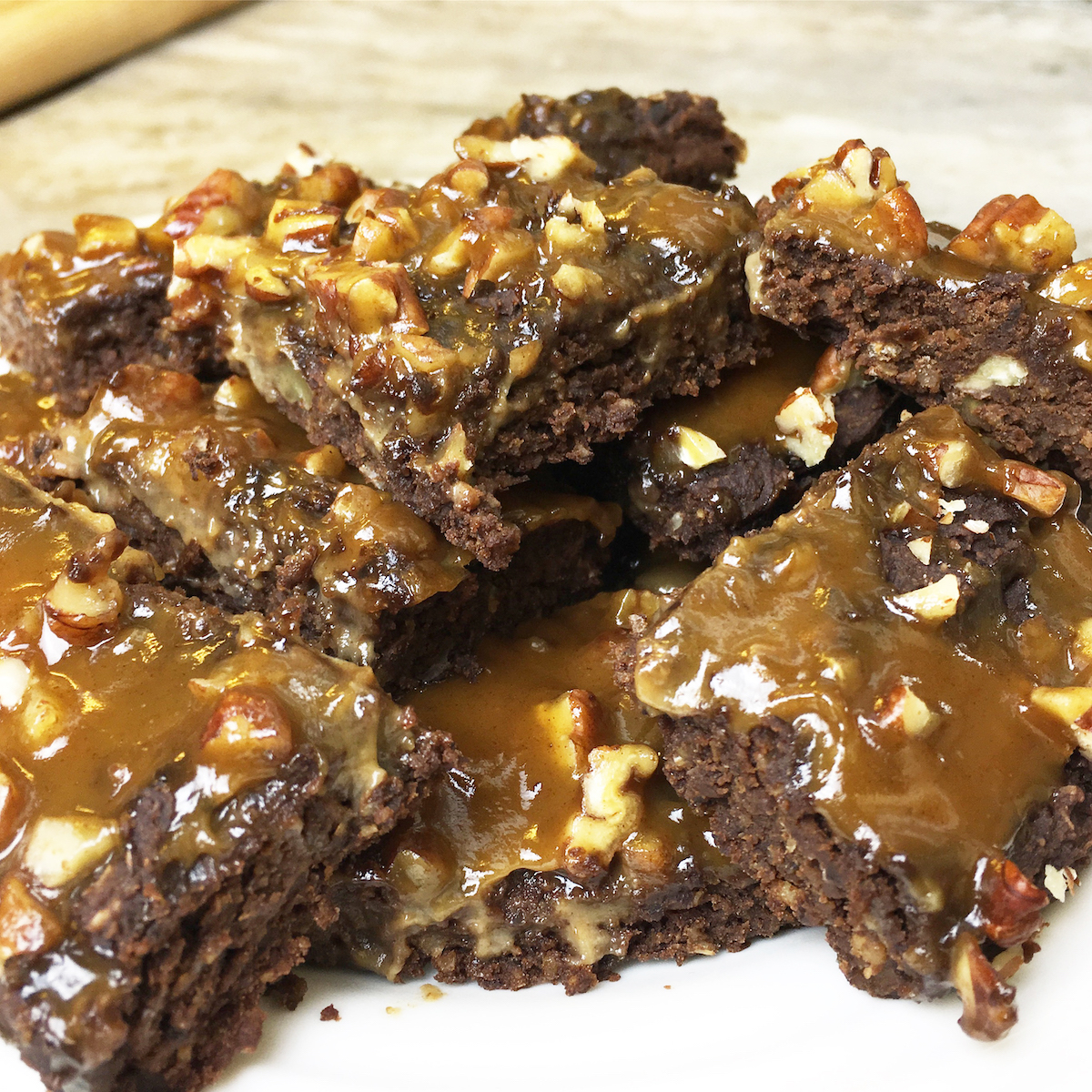 Vegan and gluten-free black bean brownies are ready to go! Delicious and nutritious! 