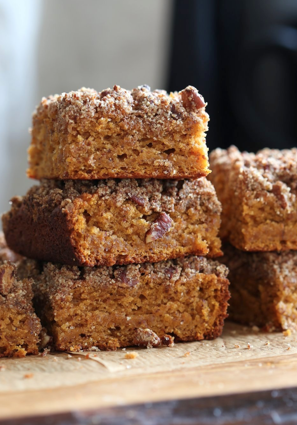 Gluten-free vegan sweet potato crumb cake