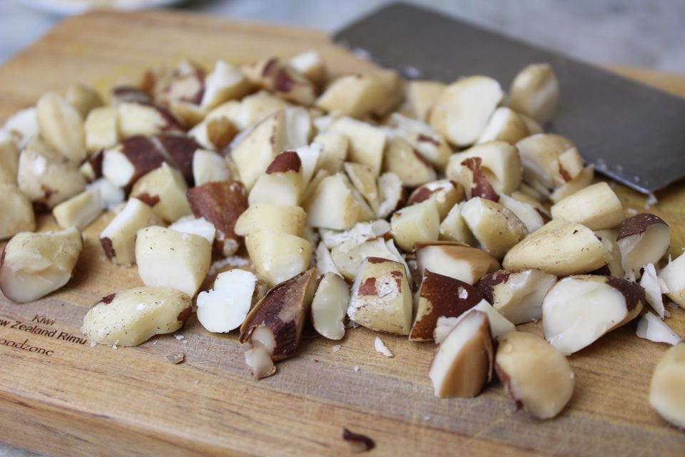 Brazil nuts all chopped up!