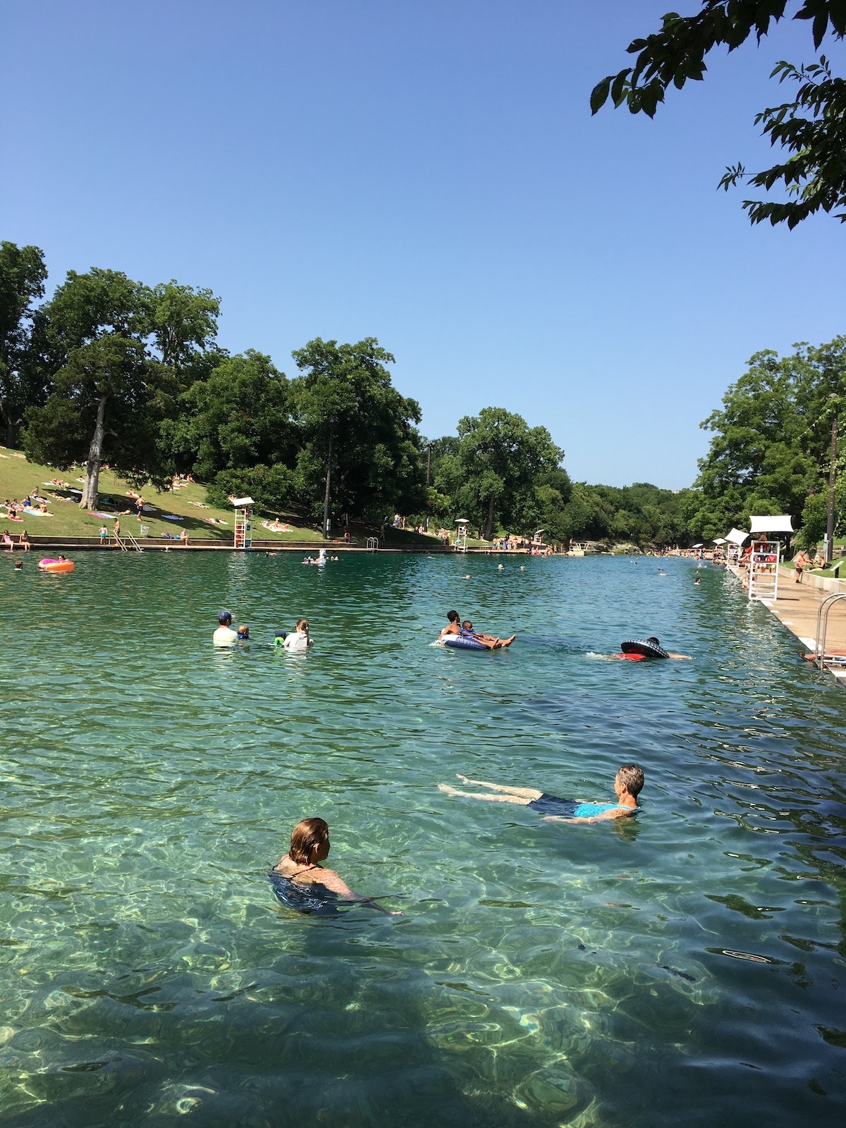 Barton Springs - don't be fooled though, the water is quite chilly!