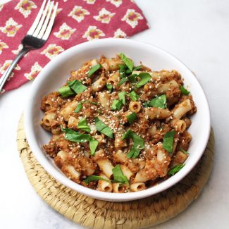 Lentil Bolognese (vegan and gf)