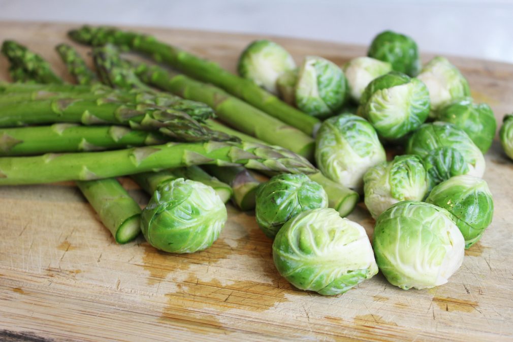 Lemon Roasted Asparagus and Brussels Sprouts The Refined Hippie